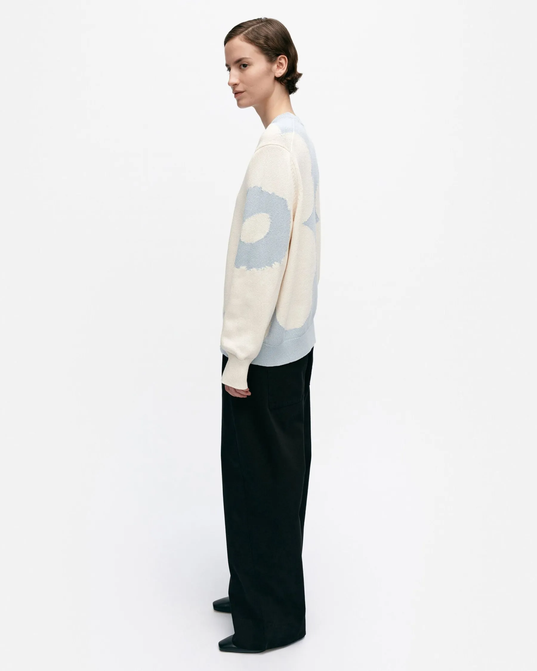 Unisex^Marimekko Arkki Heijastus Unikko Puuvillaneulepusero