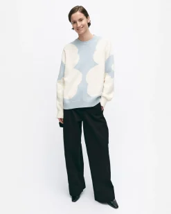 Neuleet^Marimekko Arkki Heijastus Unikko Puuvillaneulepusero