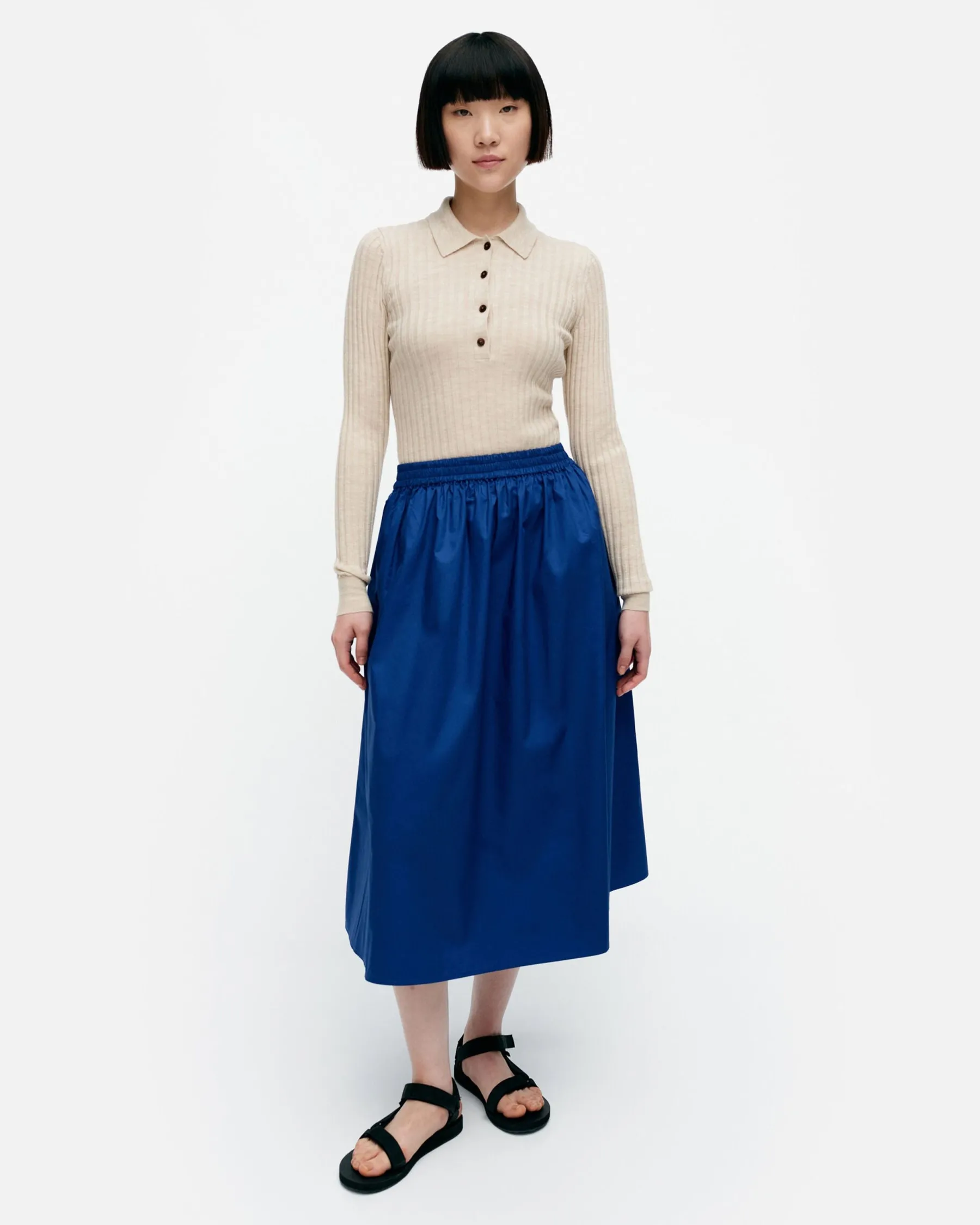 Hameet^Marimekko Garrel Solid Puuvillapopliinihame