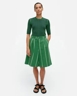 Housut^Marimekko Hyu00F6Ky Vesi Puuvillapellavashortsit