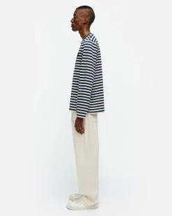 Unisex^Marimekko Kioski Tasaraita Men Longsleeve Trikoopaita