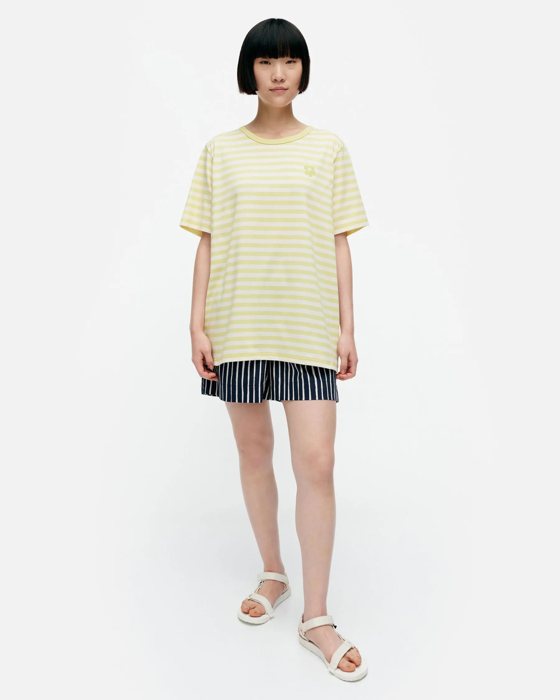 Paidat Ja Tunikat^Marimekko Kioski Tasaraita Men Shortsleeve T-Paita