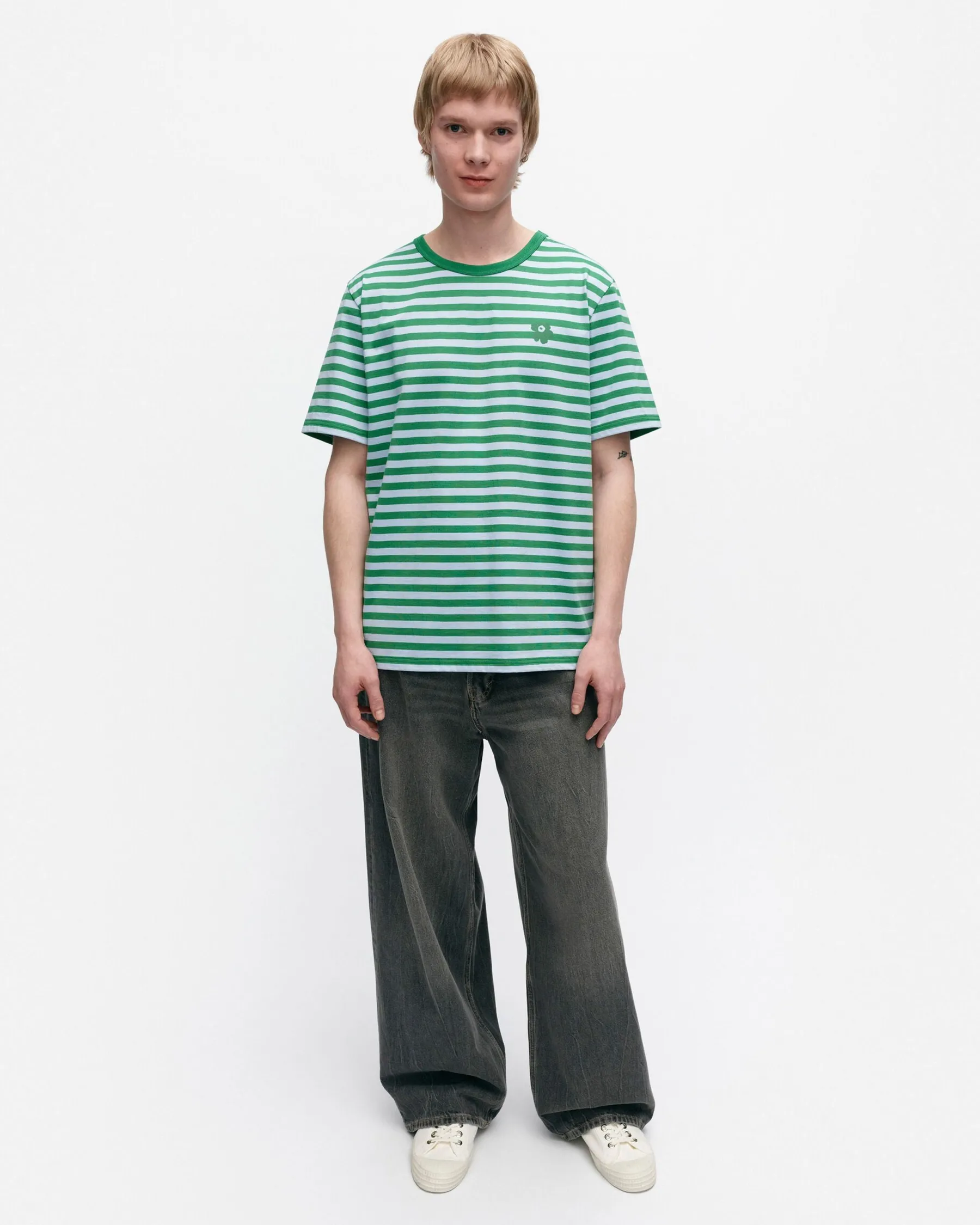 Paidat Ja Tunikat^Marimekko Kioski Tasaraita Menu00B4S Shortsleeve T-Paita
