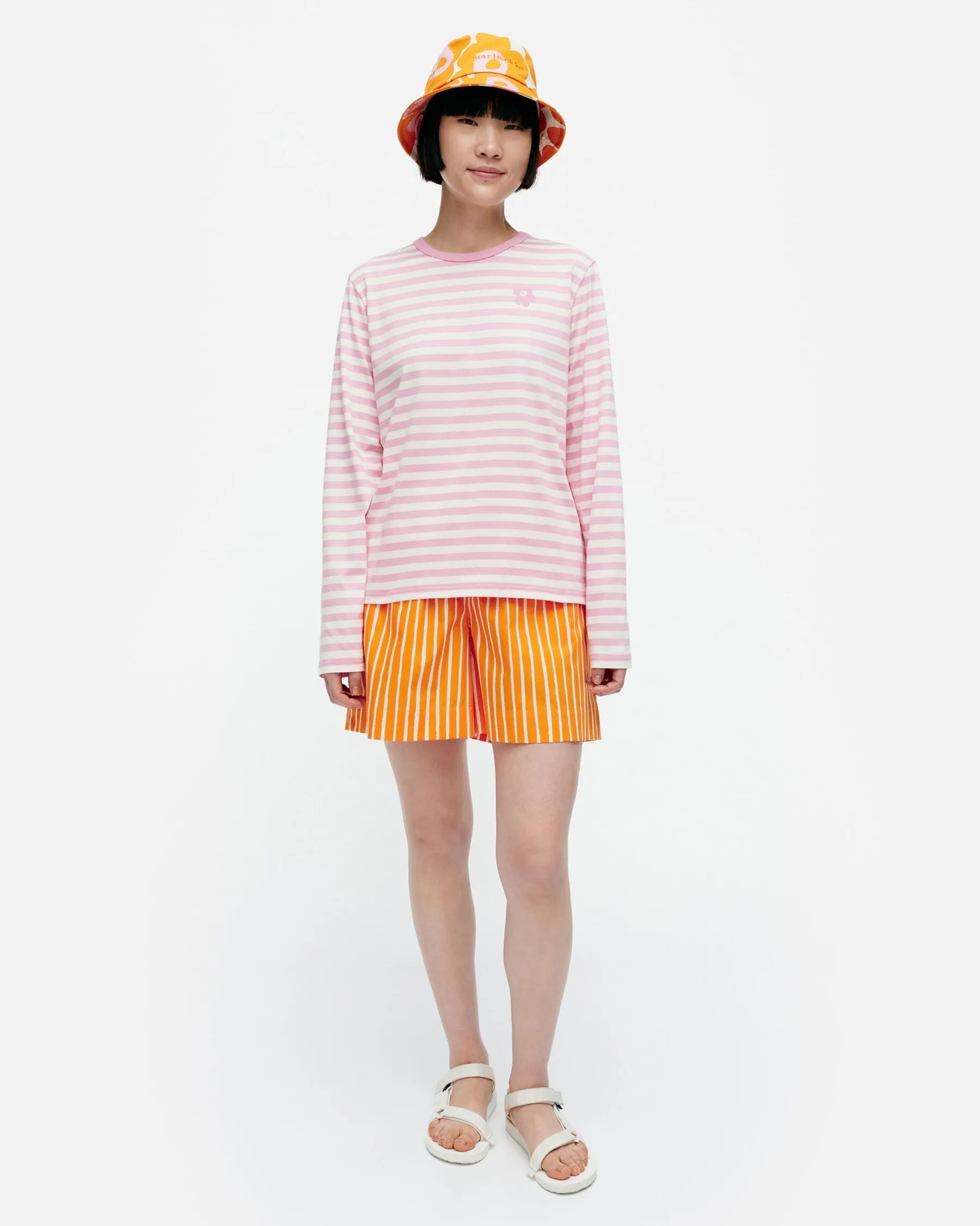 Paidat Ja Tunikat^Marimekko Kioski Tasaraita Relaxed Longsleeve Trikoopaita
