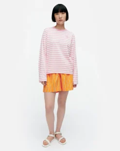 Paidat Ja Tunikat^Marimekko Kioski Tasaraita Relaxed Longsleeve Trikoopaita
