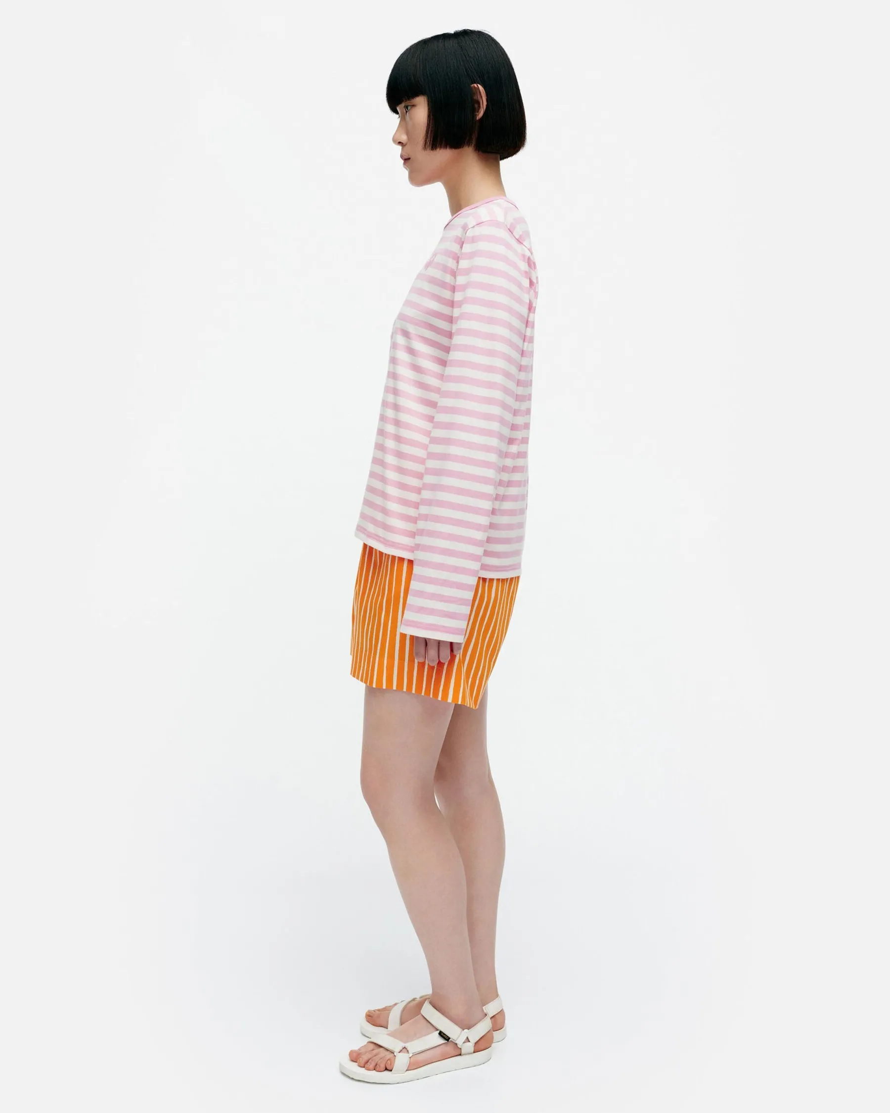 Paidat Ja Tunikat^Marimekko Kioski Tasaraita Relaxed Longsleeve Trikoopaita