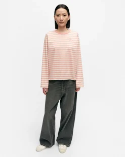 Paidat Ja Tunikat^Marimekko Kioski Tasaraita Relaxed Longsleeve Trikoopaita
