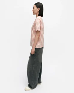 Paidat Ja Tunikat^Marimekko Kioski Tasaraita Relaxed Shortsleeve T-Paita
