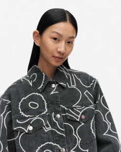 Unisex^Marimekko Kioski Ystu00E4Vyys Pieni Piirto Unikko 2 Farkkutakki