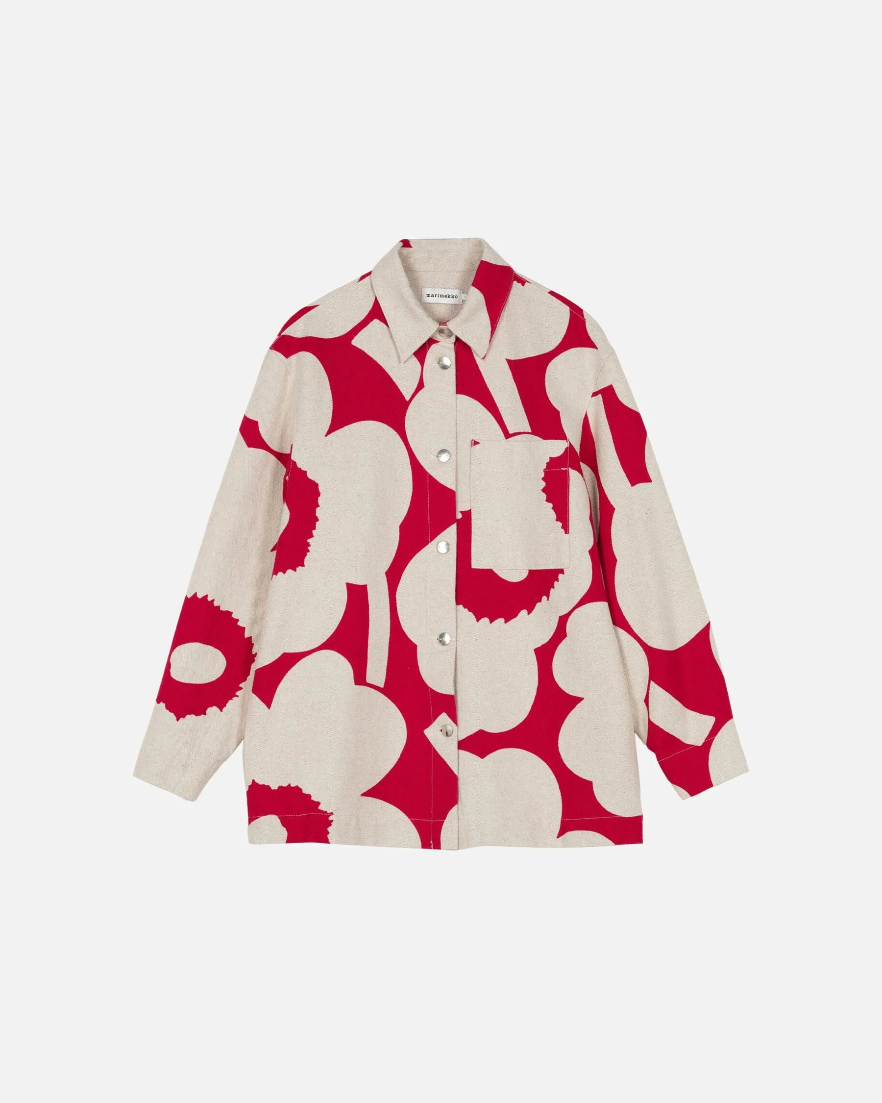 Takit Ja Jakut^Marimekko Kulmat Unikko Puuvillapellavapaitatakki