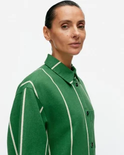 Takit Ja Jakut^Marimekko Kulmat Vesi Puuvillapellavapaitatakki