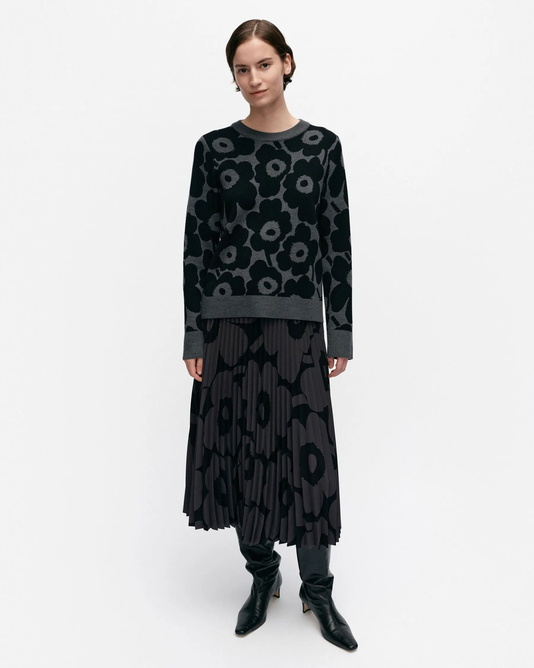 Neuleet^Marimekko Tahti Unikko Villaneulepusero