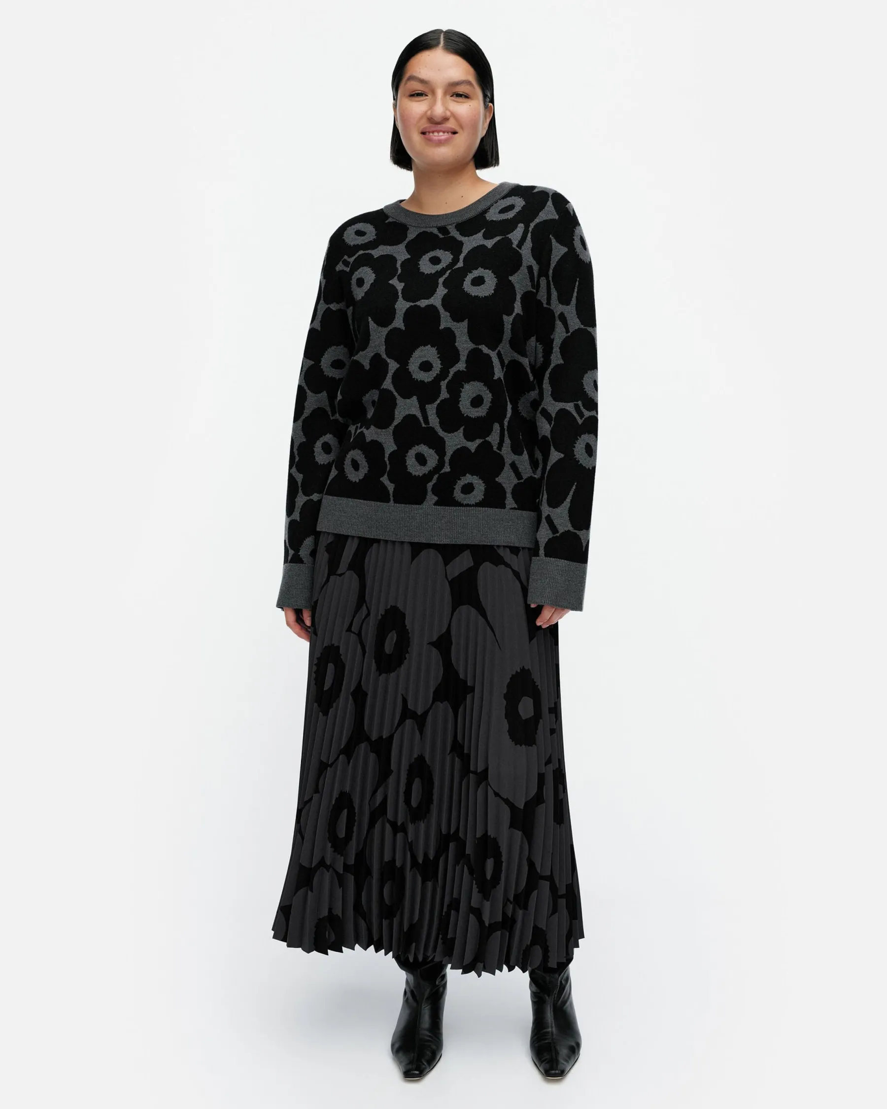 Neuleet^Marimekko Tahti Unikko Villaneulepusero