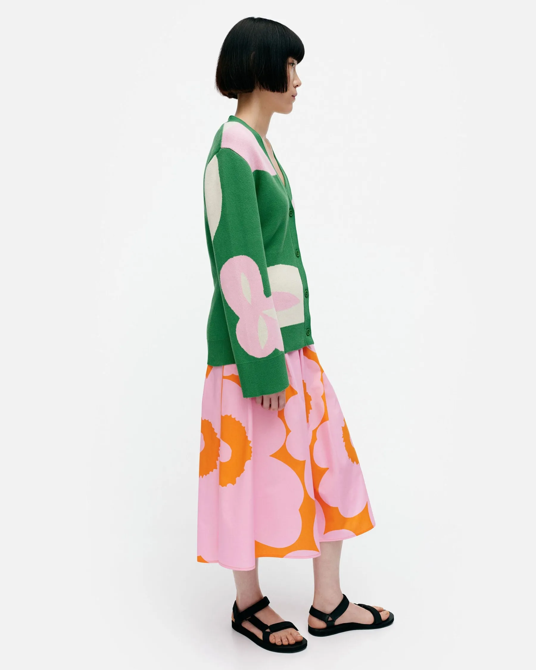 Paidat Ja Tunikat^Marimekko Tyrske Poiminto Puuvillaneuletakki